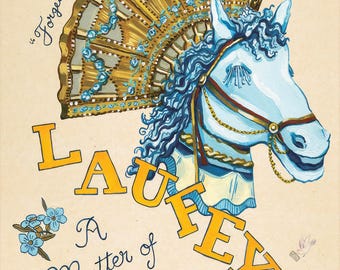 Póster digital de la gira de caballos Laufey A Matter of Time 2025
