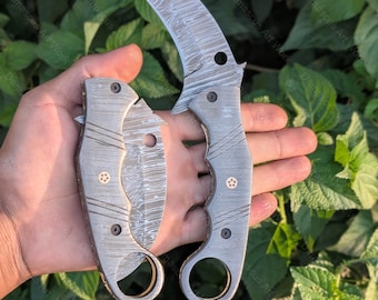 Handmade Damascus Steel Folding Knife Karambit Pocket Knife Full Damascus Knife Gift for Birthday  Men Anniversary Gift for Dad Gift for Him