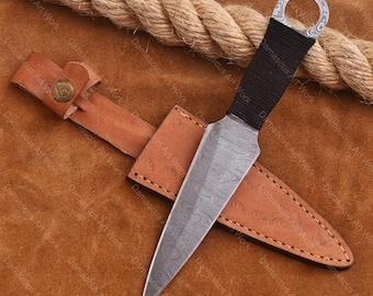11 inch Custom Handmade Damascus Kunai Throwing Knife,dagger Throwing knife Christmas gift Birthday Gift for Men Anniversary Gift for Him