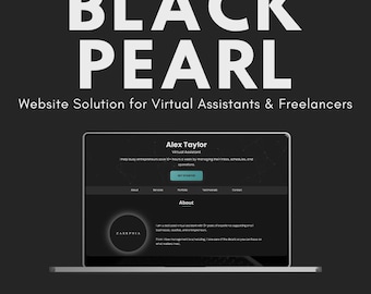 Portafolio de asistente virtual / Sitio web para freelancers / Plantilla HTML sin código / Black Pearl