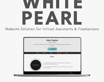 Portafolio de asistente virtual / Sitio web para freelancers / Plantilla HTML sin código / White Pearl