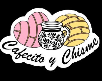 Cafecito y Chisme PNG | Latina Coffee Quote Clipart | Spanglish Sublimation Design | Digital Download for Mugs, Shirts & Stickers