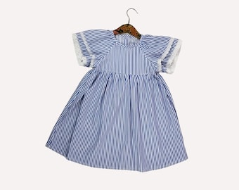 Girl Dress Sewing Pattern, Toddler Ruffle Sleeve PDF, wide sleeve Easy Sewing Pattern (Sizes 1-6)