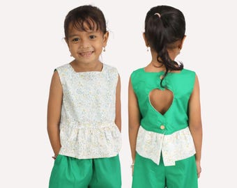 Kids Top Sewing Pattern | Heart Cut-Out, Summer Style (PDF Pattern)