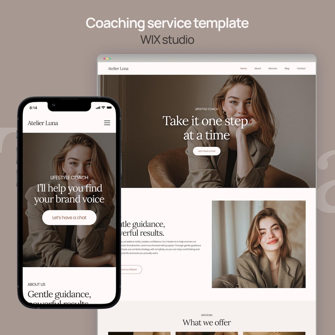 Coaching Website Template Made in Wix Studio | Wix Template | Drag and ...