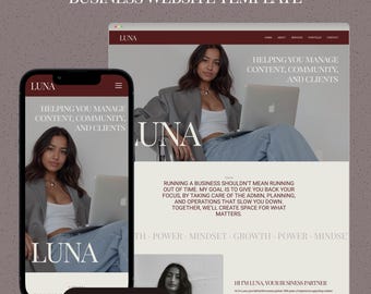 Business Template Website, Wix Studio Template, Virtual Assistant Website, Social Media Manager Website, Coaching Website, Wix Template