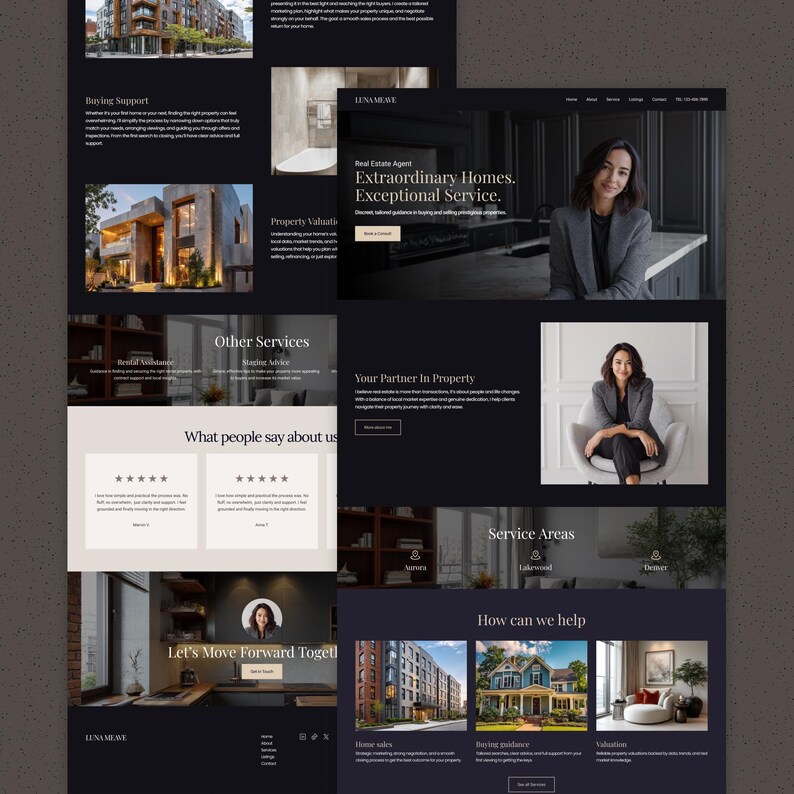 Luxury Real Estate Website Template Made in Wix Studio, Wix Studio ...