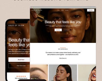 Beauty Salon Website Template, Wix Studio Template, Website for Makeup Artist, Hair Stylists, Salons, Feminine Theme, Wix Pro Theme,