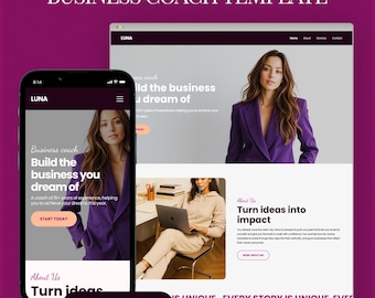 Business coach website template made in Wix Studio | Wix template | Wix Studio template | Website template | Coaching website template