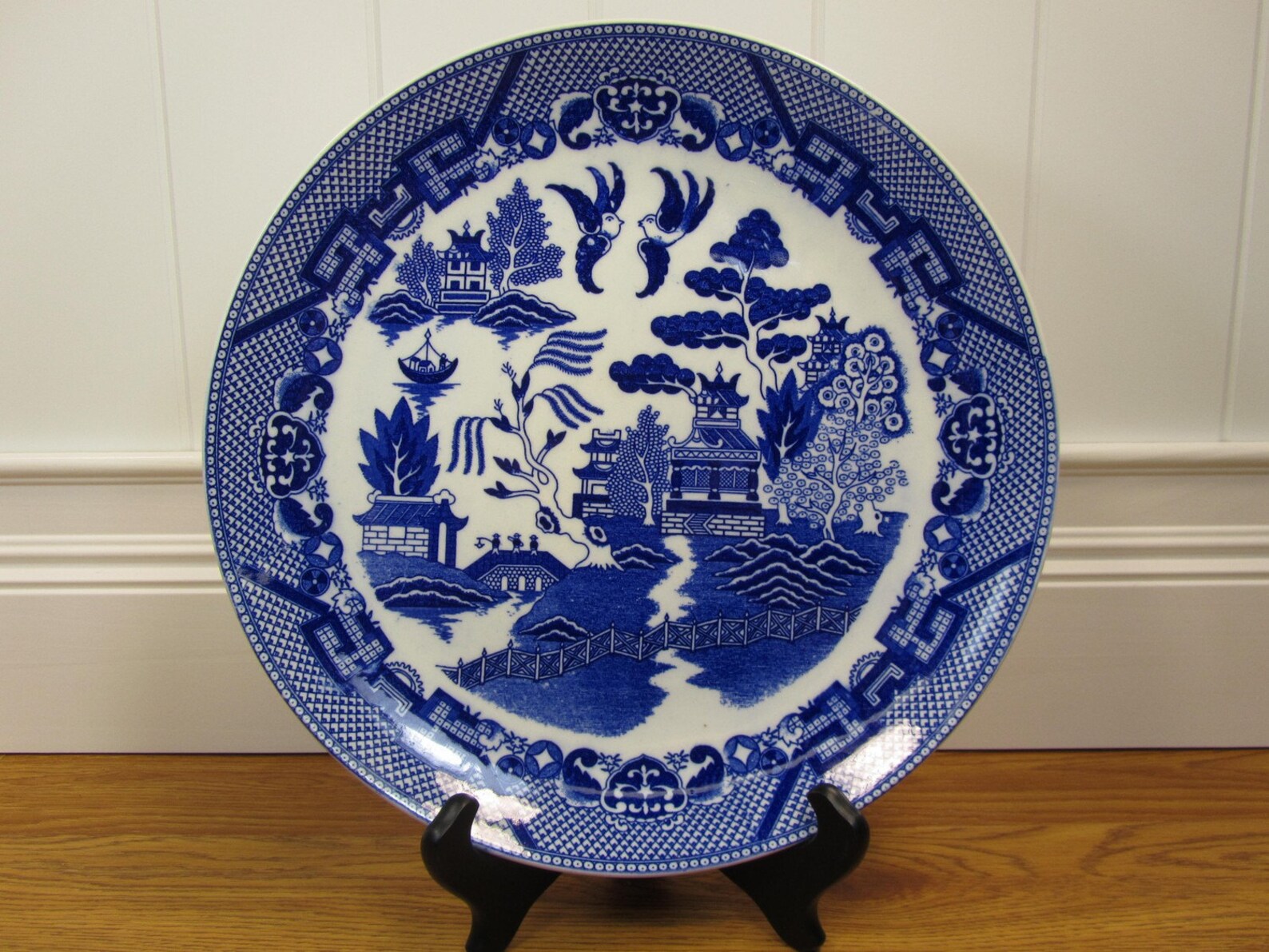 Blue Willow Serving Platter Flair Japan Etsy