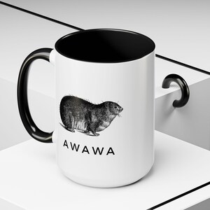 Awawa Rock Hyrax かわいいアクセントのコーヒーマグ、動物愛好家へのギフト 画像 6