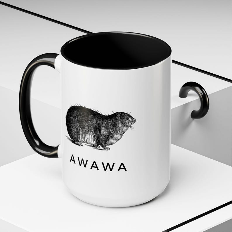 Awawa Rock Hyrax かわいいアクセントのコーヒーマグ、動物愛好家へのギフト 画像 6