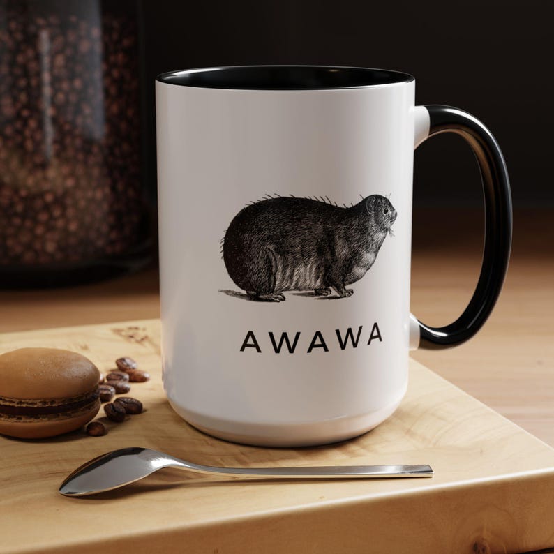 Awawa Rock Hyrax かわいいアクセントのコーヒーマグ、動物愛好家へのギフト 画像 5