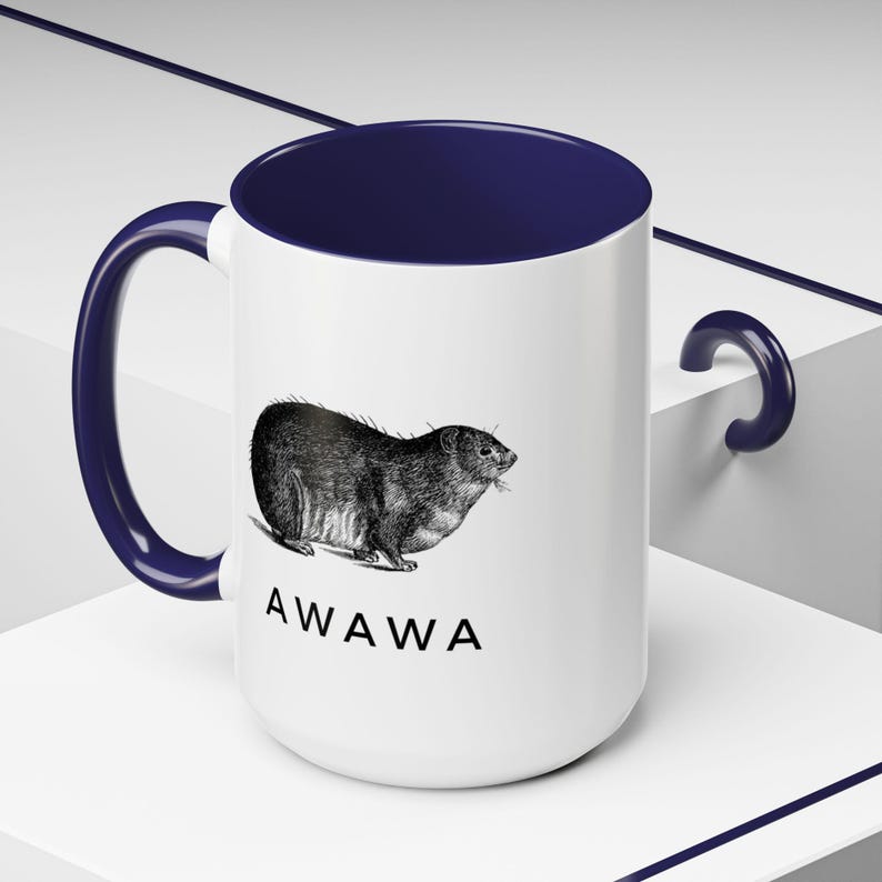 Awawa Rock Hyrax かわいいアクセントのコーヒーマグ、動物愛好家へのギフト 画像 7
