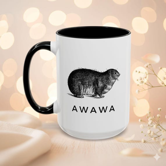 Awawa Rock Hyrax Cute Accent Coffee Mug, Gift for Animal Lovers