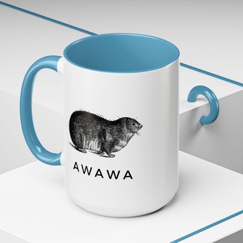 Awawa Rock Hyrax かわいいアクセントのコーヒーマグ、動物愛好家へのギフト 画像 10