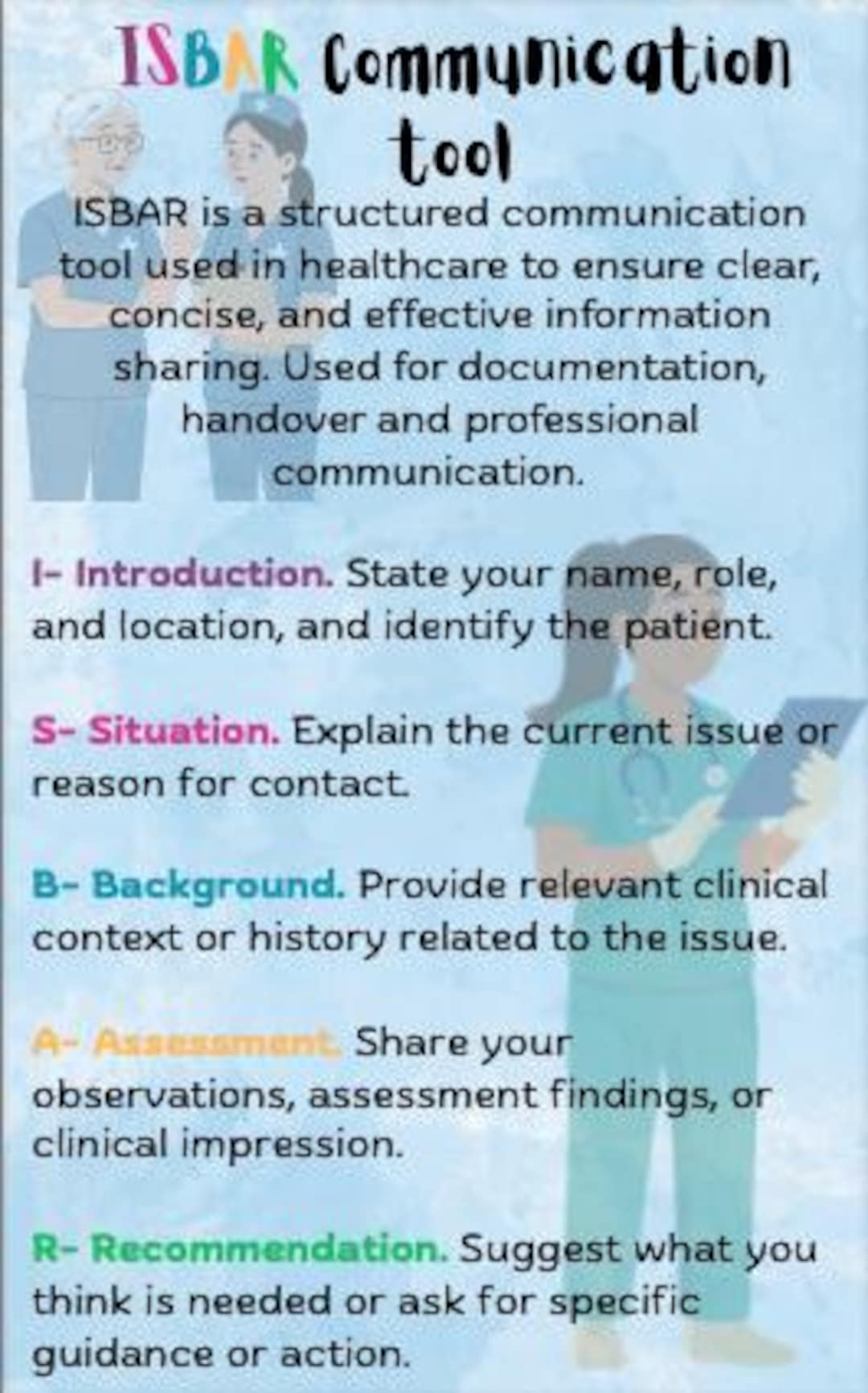 Isbar Layout ISBAR and AIDET ID Tag Cheat Sheets – Quick Reference for Nurses ...