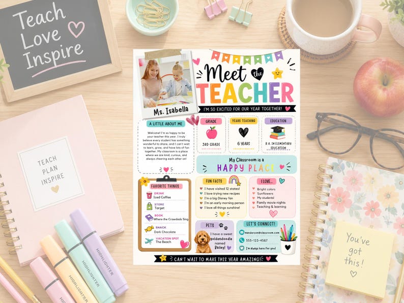 Meet the Teacher Template | Editable Teacher Introduction | Back to ...