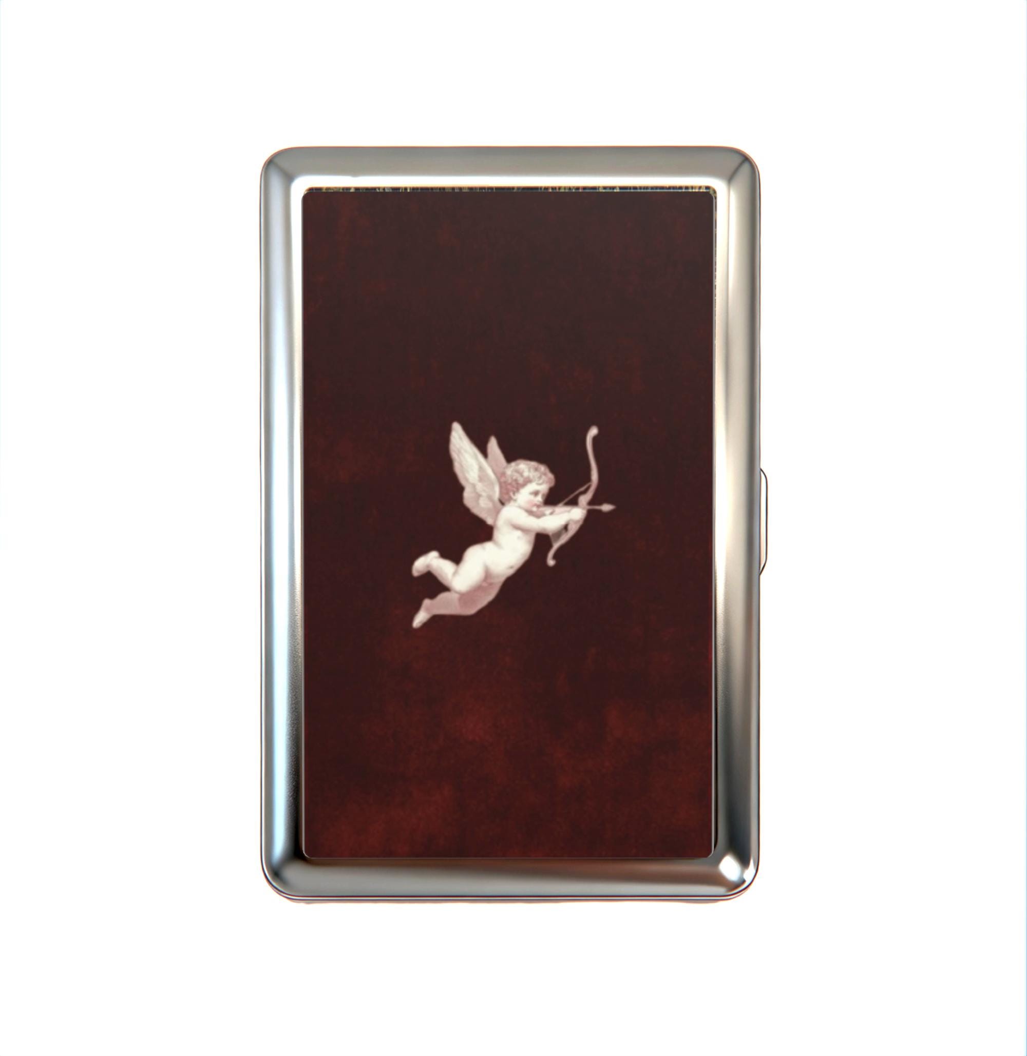 vintage cigarette holder case Luxury Electroplated Steel Cigarette Case Floral Scrollwork