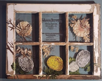 Custom Antique Window Art | Vintage Architectural Salvage Wall Decor