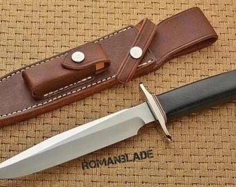 Handmade D2 Tool Steel Bowie Knife with Leather Sheath