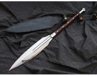 Réplica medieval de lanza vikinga forjada a mano / acero al carbono