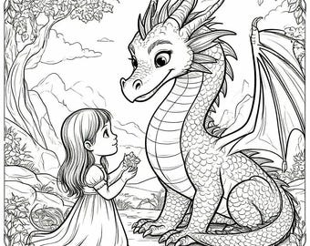 Majestic Flying Dragon coloring collection