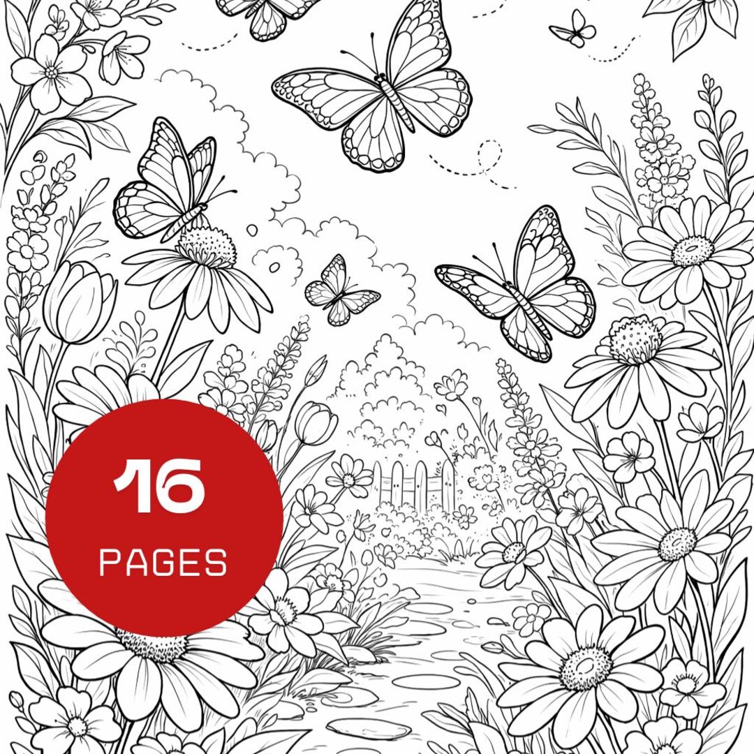 Spring Nature Scenes – A Peaceful Coloring Journey Through Blooming ...