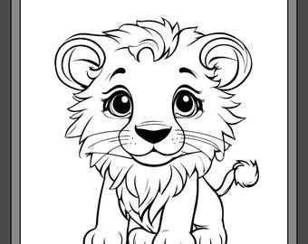 Land Animals Coloring Pages Lion, Elephant, Monkey, Gorilla, Koala  and More