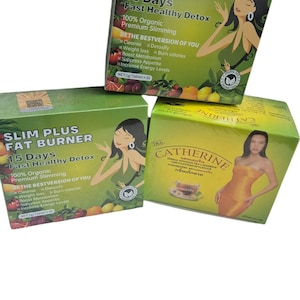 Complemento: 60 caramelos desintoxicantes + 16 bolsitas de té Catherine, eficaz para la pérdida de peso.