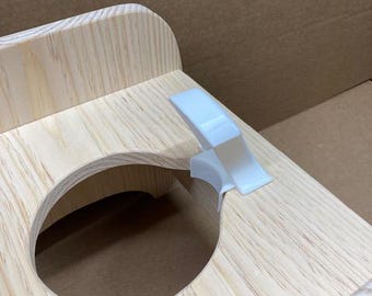 Boys deflector, pee guard for wooden potty chair.