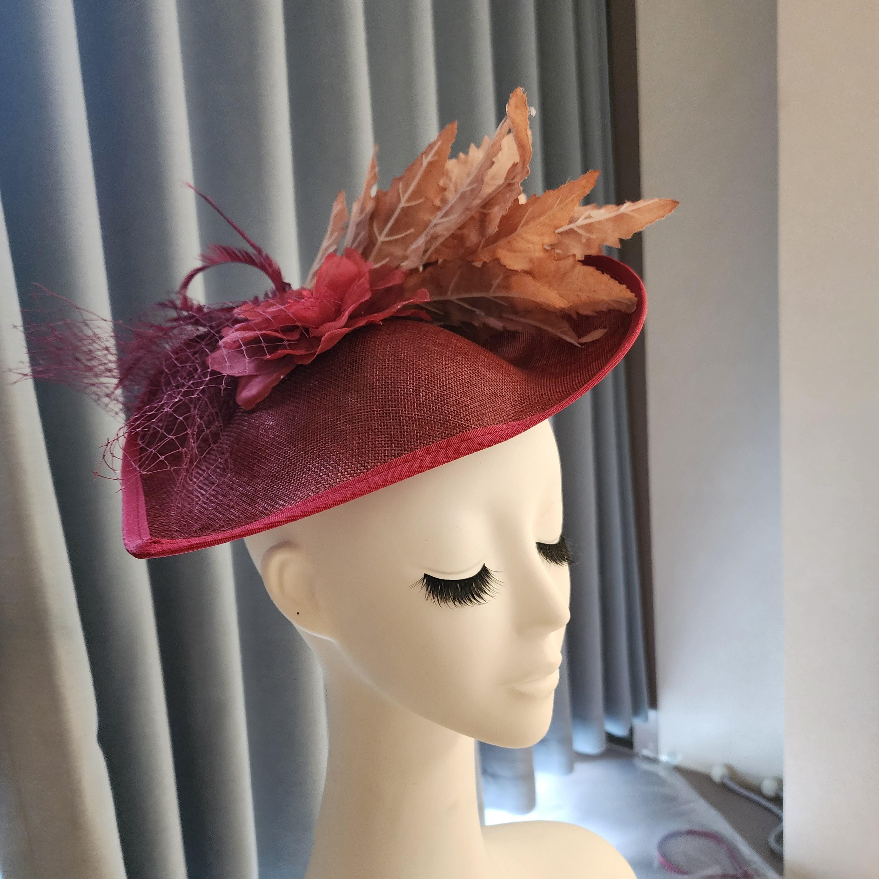 Flower Sinamay Fascinator Hat Tea Party Kentucky Derby Wedding Headband Clip southwit Fascinators Hat for Women Tea Party Headband  main image 2
