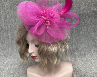 Tocados de plumas con red para mujer, sombreros para fiestas de té, Kentucky Derby, tocados de boda