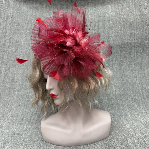 Netting and Feather Fascinator Derby Fascinator Wedding Tea  display picture 1