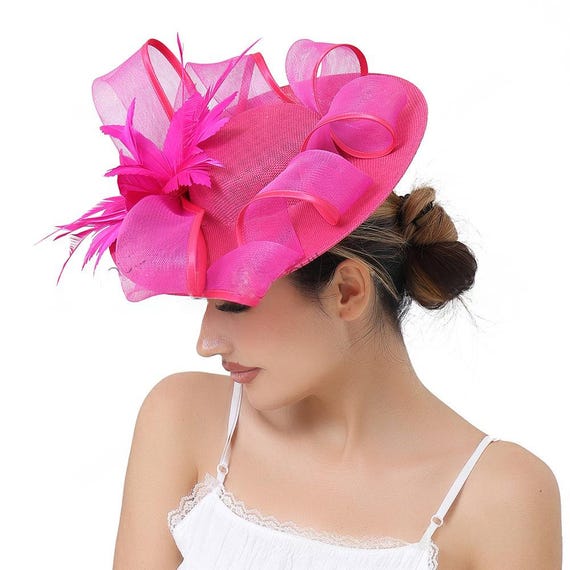 Fascinator Hat with Feathers and Mesh for Tea Party and Cocktail Events Fascinators Hat for Women Tea Party Headband Wedding Flower  main image 2