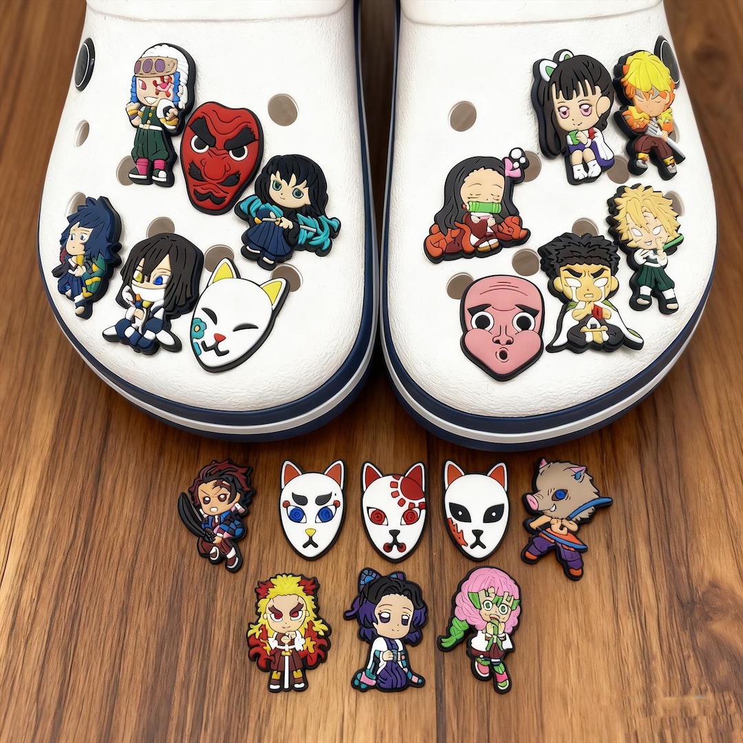 Demon Slayer Shoe Charms Set Kimetsu No Yaiba Croc Charms Tanjiro demon-slayer-shoe-charms-set-kimetsu-no-yaiba-croc-charms-tanjiro