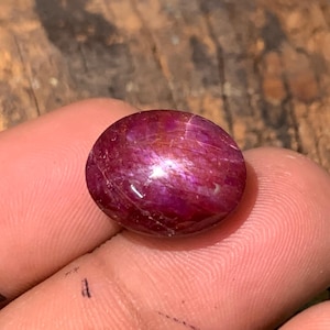 Natural Star Ruby Cabochon Gemstone 15.90x12.80mm For Jewelry Making 19.10 Carat