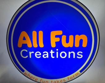 Custom LED Lighted Sign, 3D Printed and handmade, home office/mancave/she-shed ready.