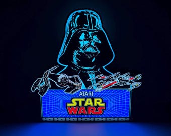 Star Wars Arcade LED Lighted Sign, 3D Printed and handmade, home office/mancave/she-shed ready.