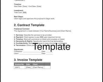 Freelancer Business Templates Bundle – Offert, Kontrakt, Faktura och Portfolio
