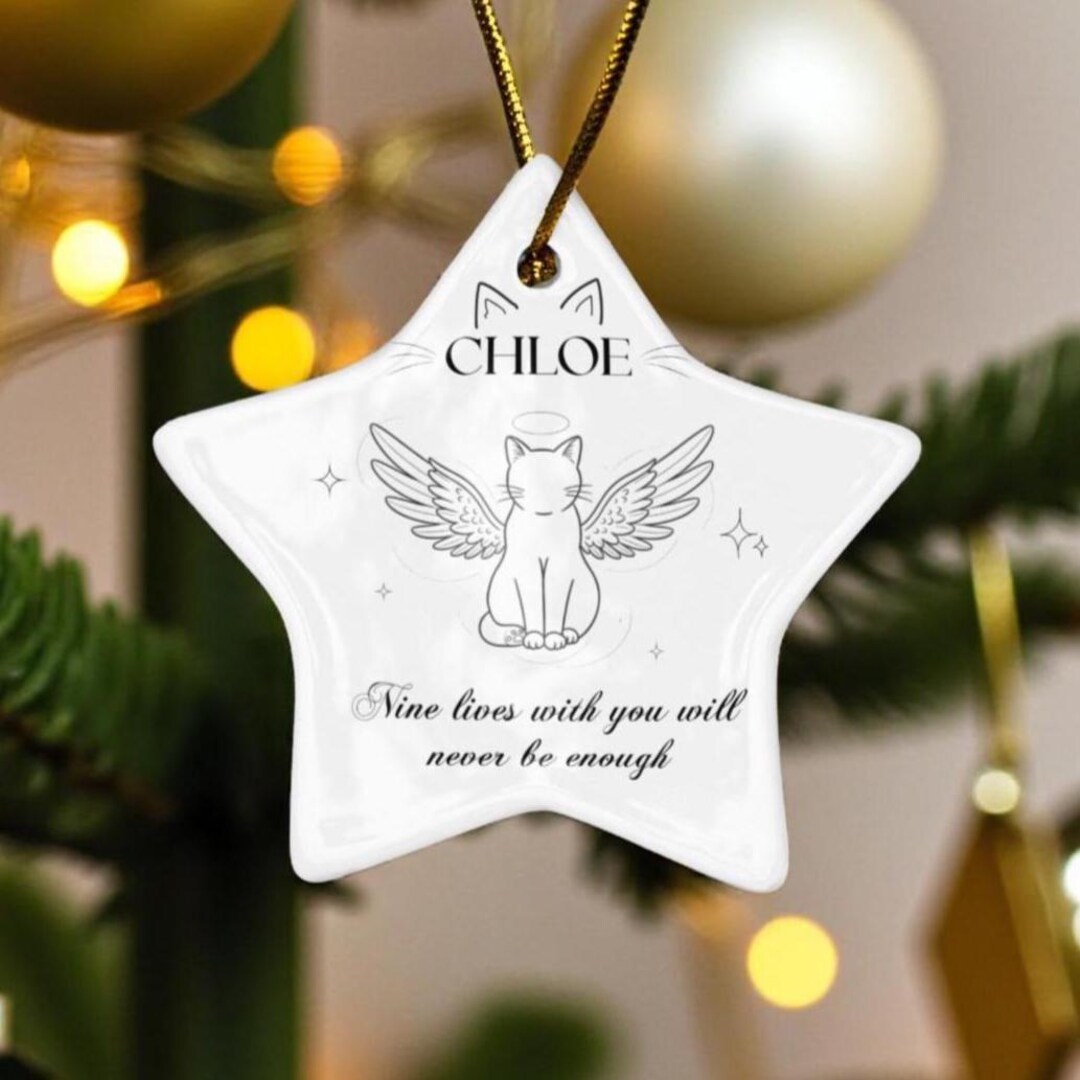 Personalized Pet Memorial Ornament: Custom Cat Remembrance Keepsake ...