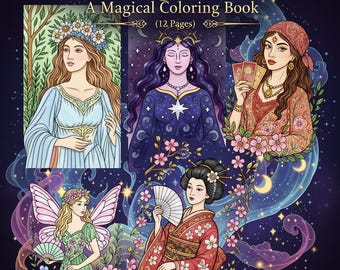 Libro para colorear Divina Femenina: Practica la meditación y el arte espiritual para mujeres (PDF A4 y carta)