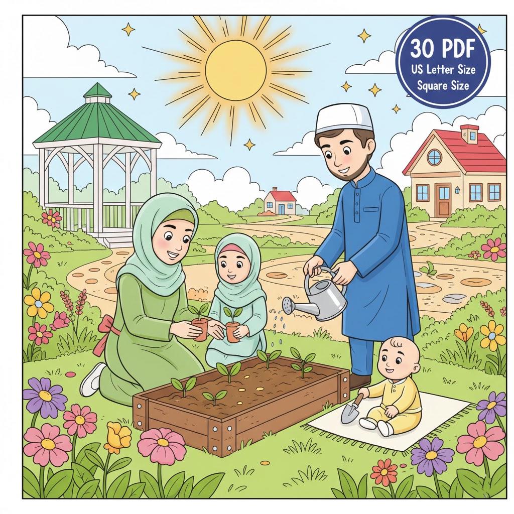 Muslim Homeschooling Coloring Pages Islamic Activity Family Life…