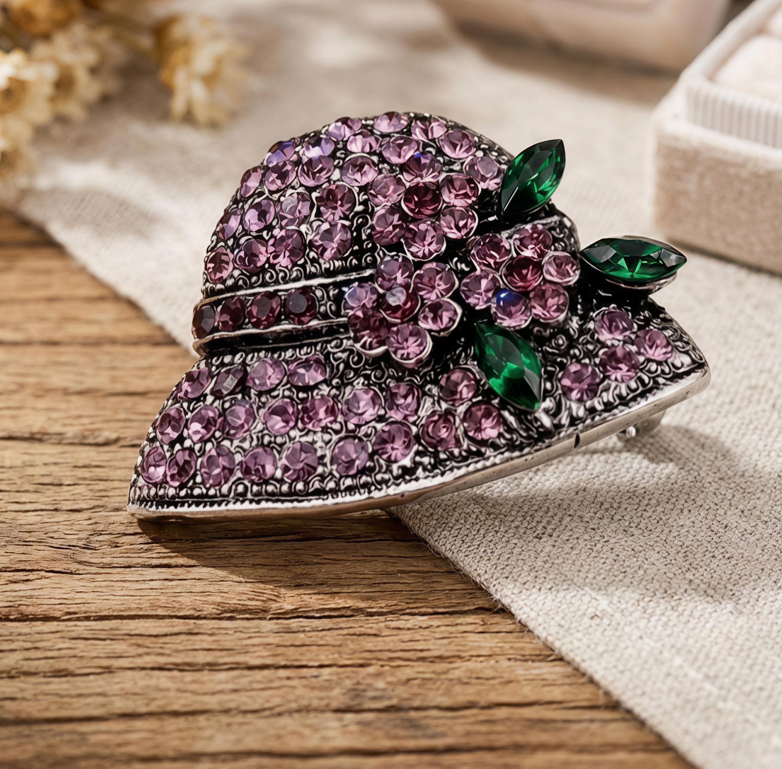 Purple Hat Brooch - Etsy display picture 2