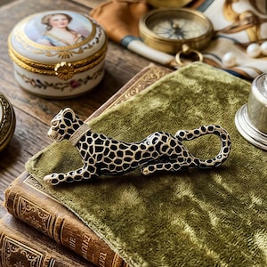 Silver925レオパードブローチ　vintage Leopard Brooch Vintage - Etsy