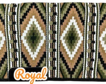 Green Best Selling Woolen Saddle Blanket Saddle Pad Ranch Pad Yucca Pad Show Pad Horse Riding Pad Wool Newzealand Wool Pad 34X42