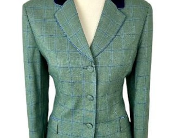English Hunt Coat for Women, Classic Equestrian Show Jacket, Horse Riding Eventing Blazer, Traditional Hunter Jumper Coat, Dressage Jacket