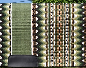Sage Green Best Selling Woolen Saddle Blanket Saddle Pad Ranch Pad Yucca Pad Show Pad Horse Riding Pad Wool Newzealand Wool Pad 34X42