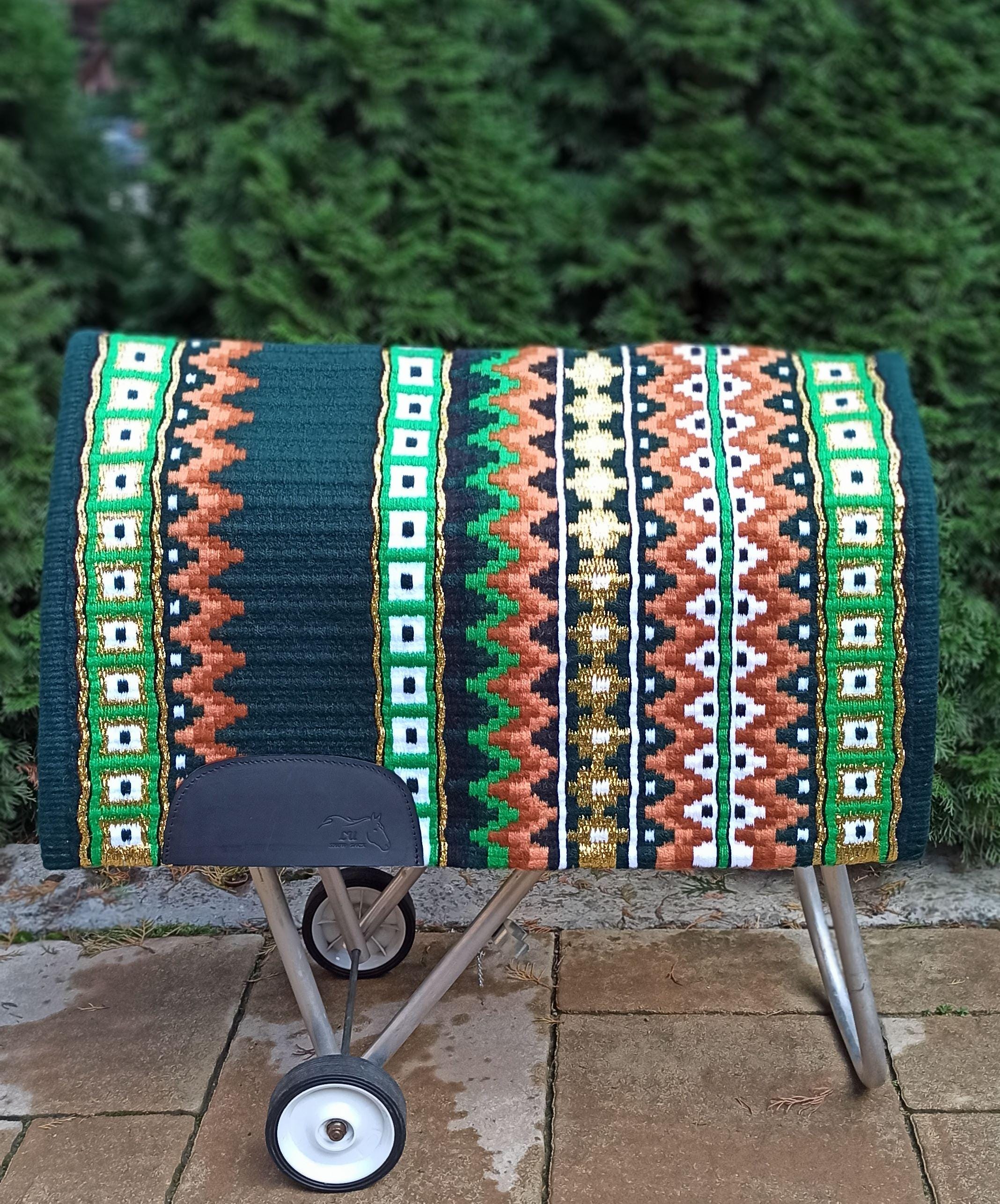 Couverture de selle Western Ranch | Coussin tissé main en