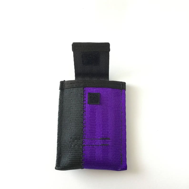 Minimalist Vegan Wallet in Purple and Black image 3